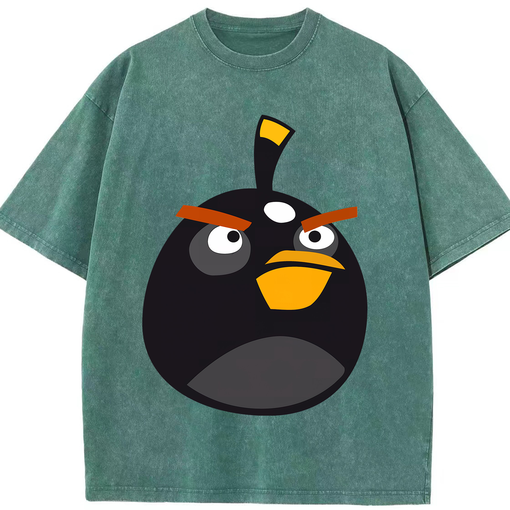 （画像用） Angry Birds アングリーバード 綿100% ヴィンテージ風 半袖Tシャツ（フロントプリント）